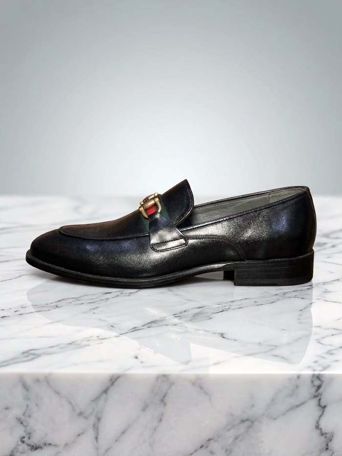 Black Leather Loafers for Men – Lightweight Slip-On Shoes