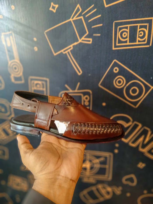 Brown Peshawari Chappal _sku 843