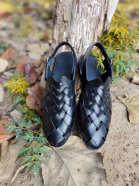 Woven Black Chappal _sku 767