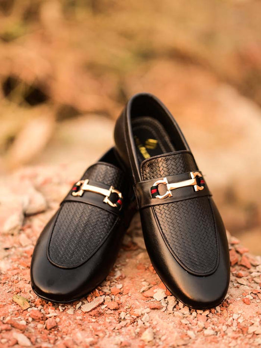 Black Cow Leather Shoes-Sku 31