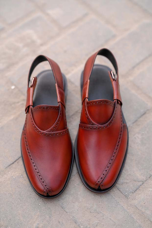 Brown Peshawari Chappal _sku 832