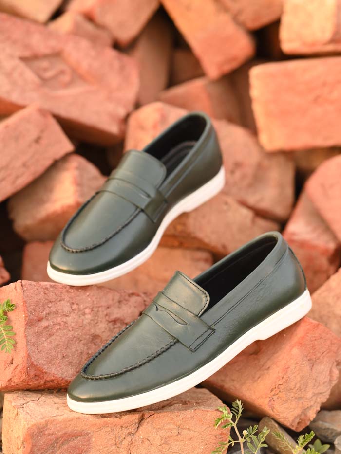 Leather Loafer Shoes-Sku 036