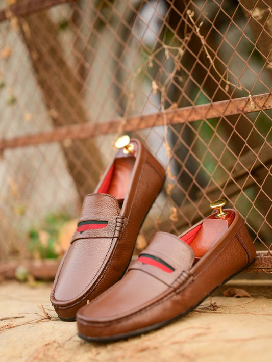 Driving Loafer Leather Shoes-Sku 35