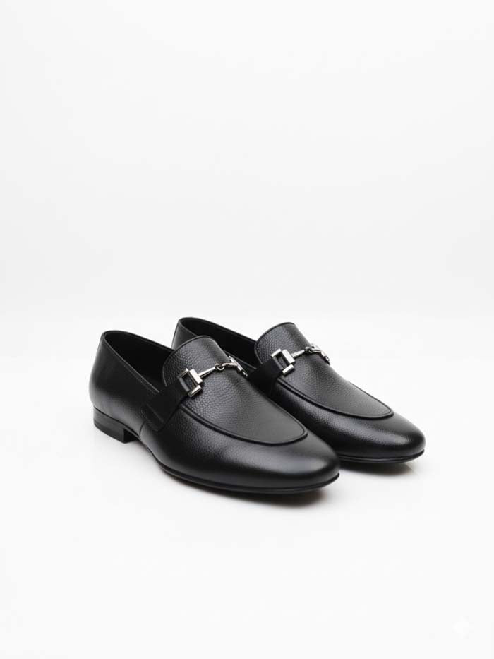 Leather Milled Loafer-Sku 379 Rubber Sole