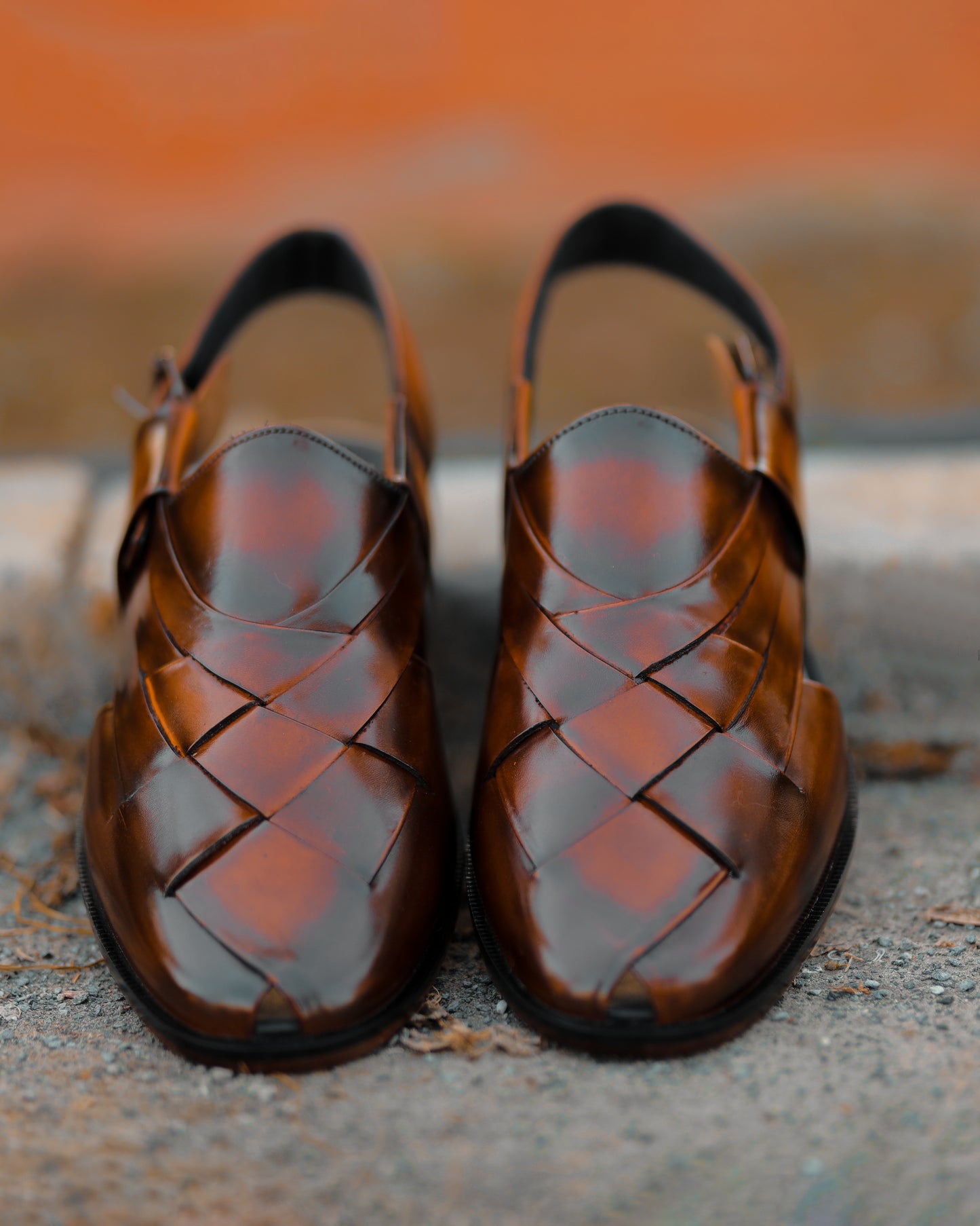 knitting Brown Peshawari Chappal _sku 973