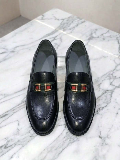 Black Leather Loafers for Men – Lightweight Slip-On Shoes