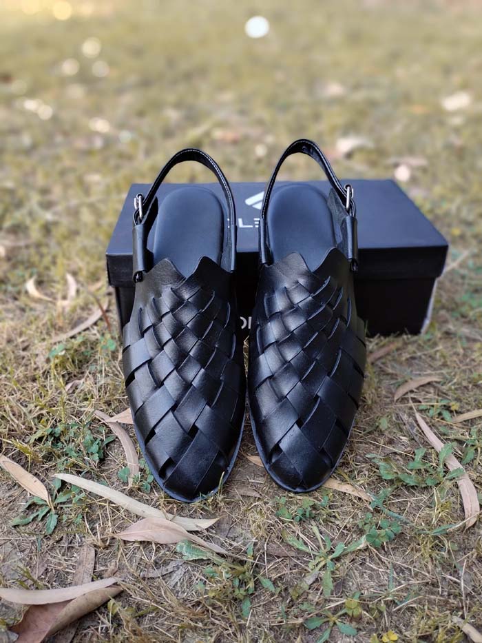 Woven Black Chappal _sku 767