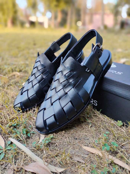 Woven Black Chappal _sku 767