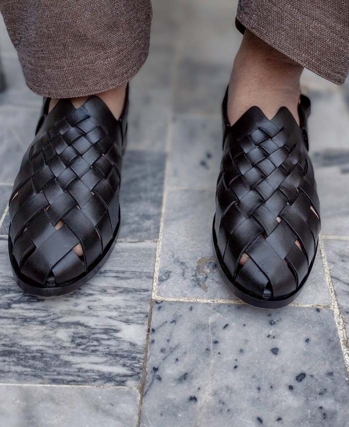 Woven Black Chappal _sku 767