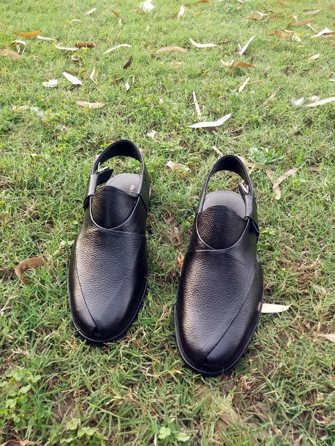 Milld Black Peshawari Chappal _sku 777