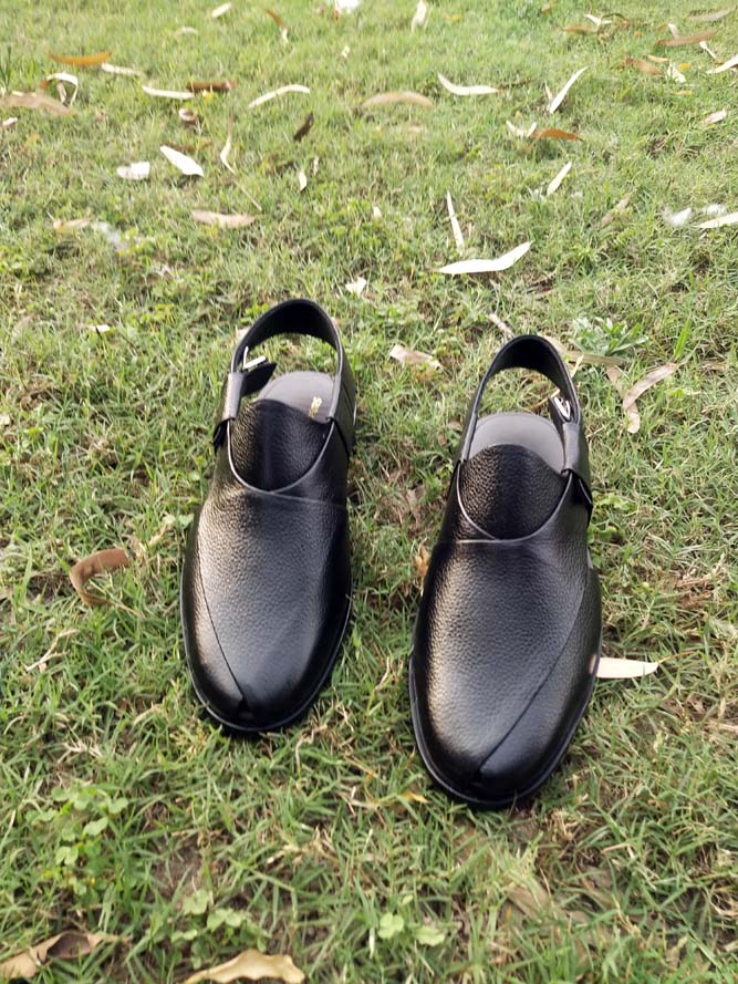 Milld Black Peshawari Chappal _sku 777