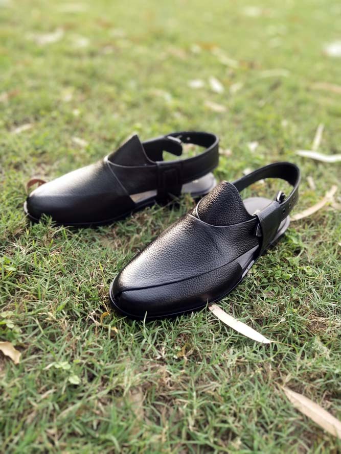 Milld Black Peshawari Chappal _sku 777