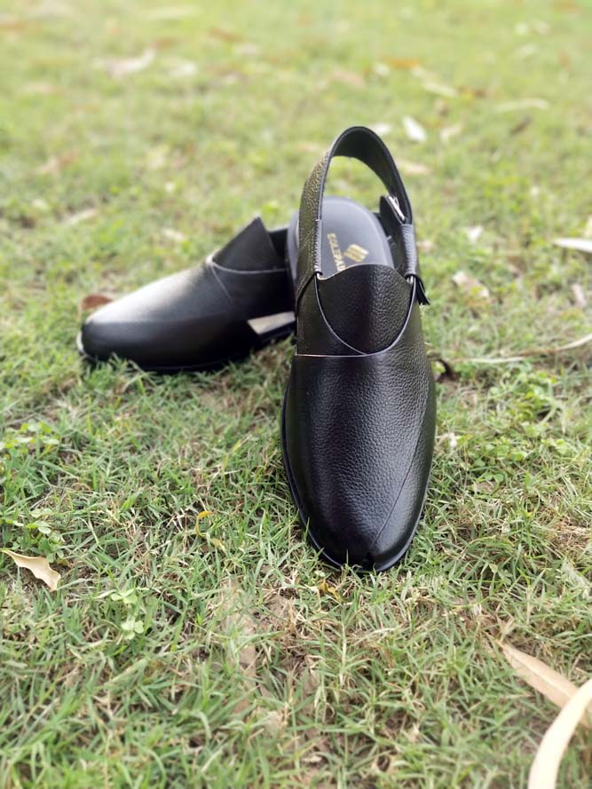 Milld Black Peshawari Chappal _sku 777
