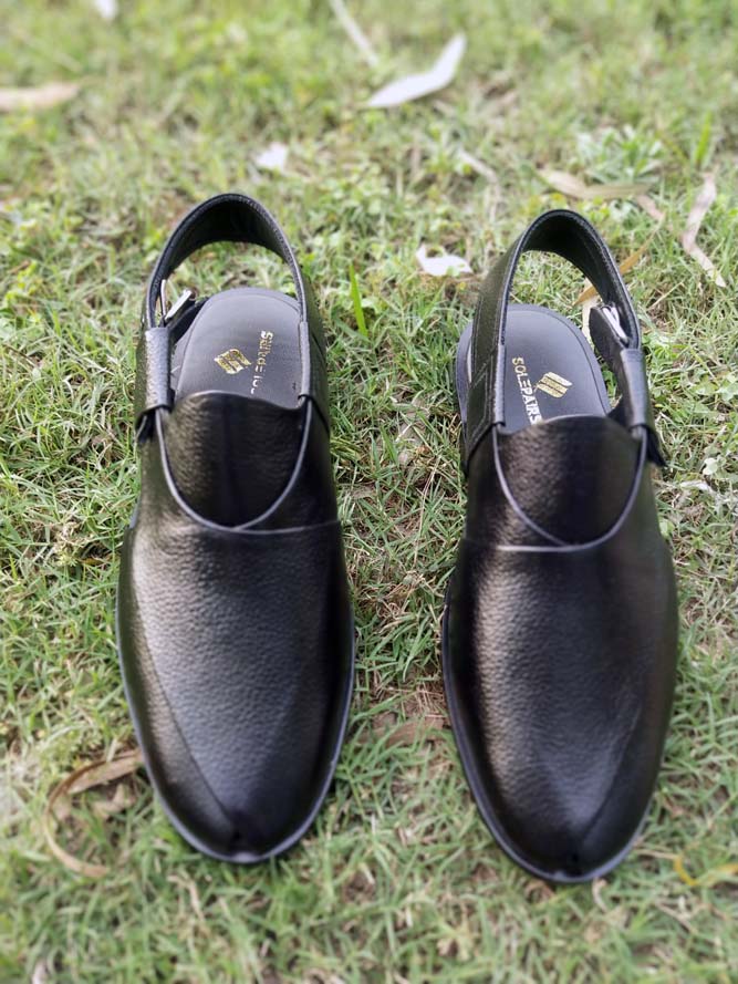 Milld Black Peshawari Chappal _sku 777