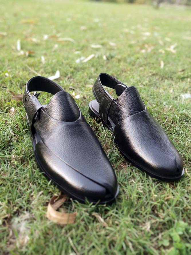 Milld Black Peshawari Chappal _sku 777