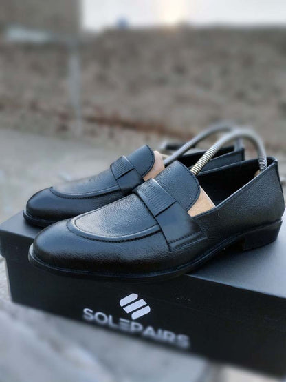 Black Loafer Rubbur Sole– Sku977