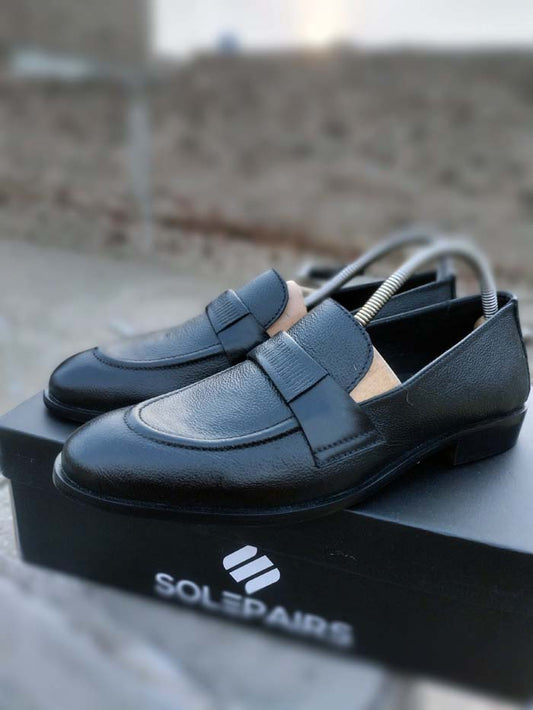 Black Loafer Rubbur Sole– Sku977