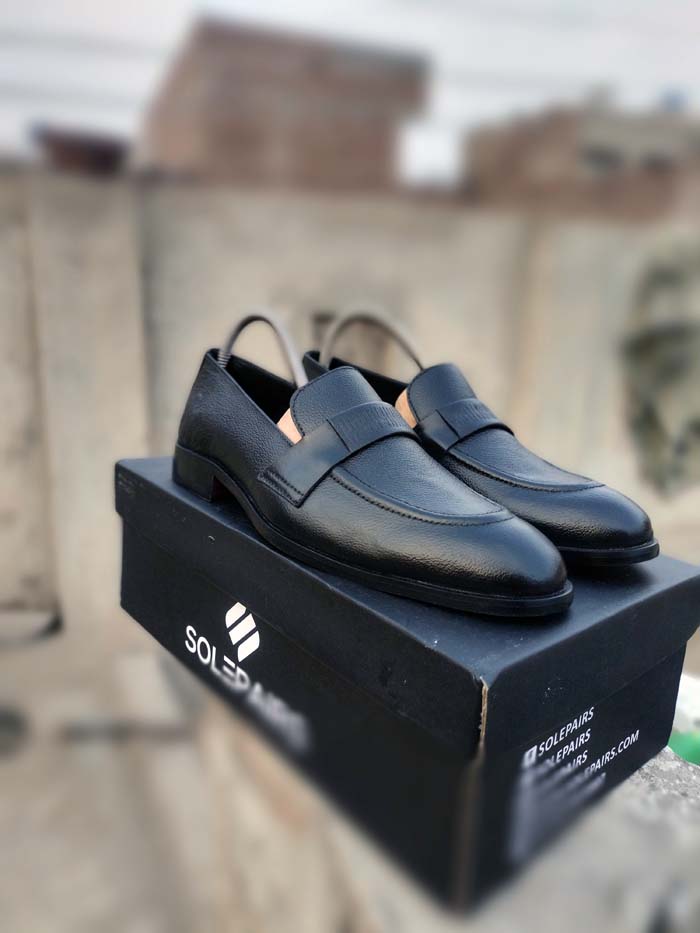 Black Loafer Rubbur Sole– Sku977