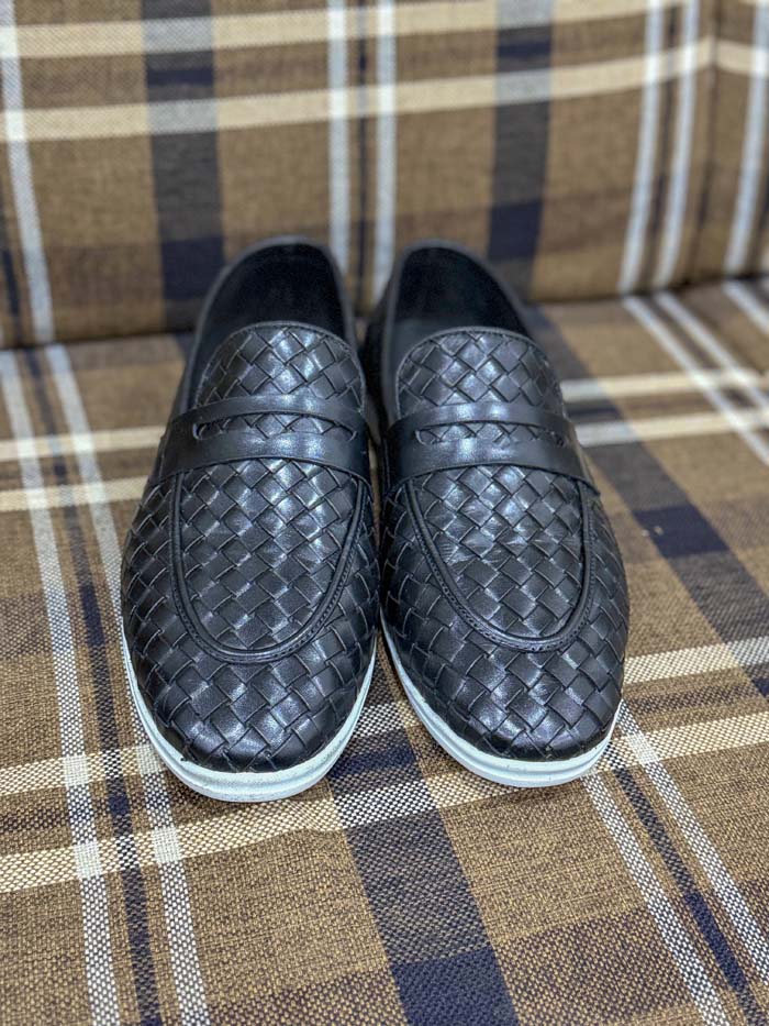 BLACK BRAIDED LOAFER-Sku3242