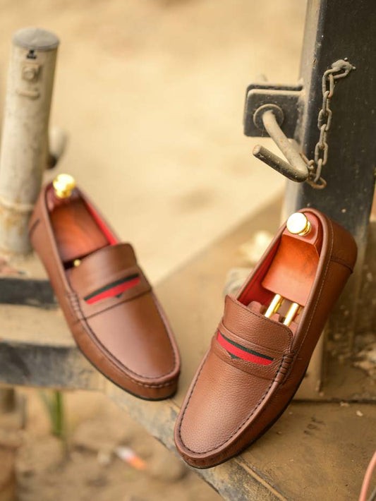 Driving Loafer Leather Shoes-Sku 35