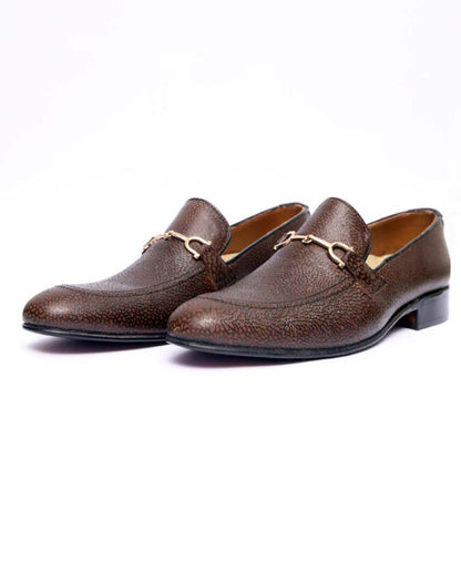 Brown Grain Leather Loafers – Design 01