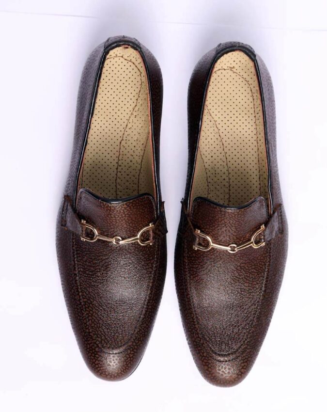 Brown Grain Leather Loafers – Design 01