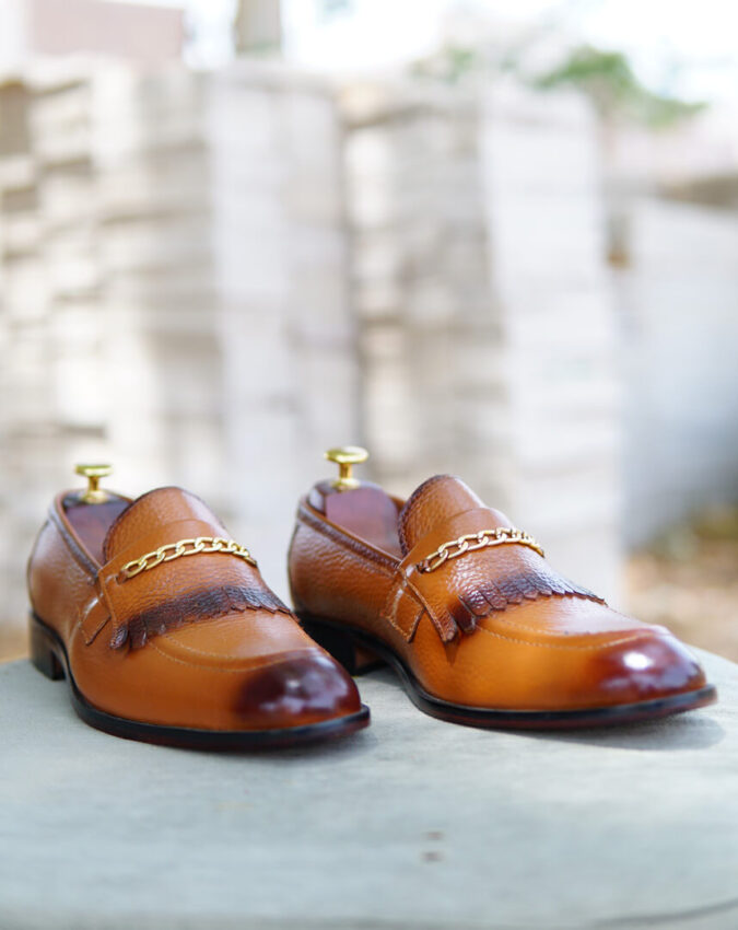 Mustard Milled Leather Shoe – Design 194