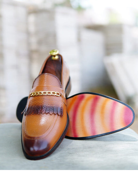 Mustard Milled Leather Shoe – Design 194