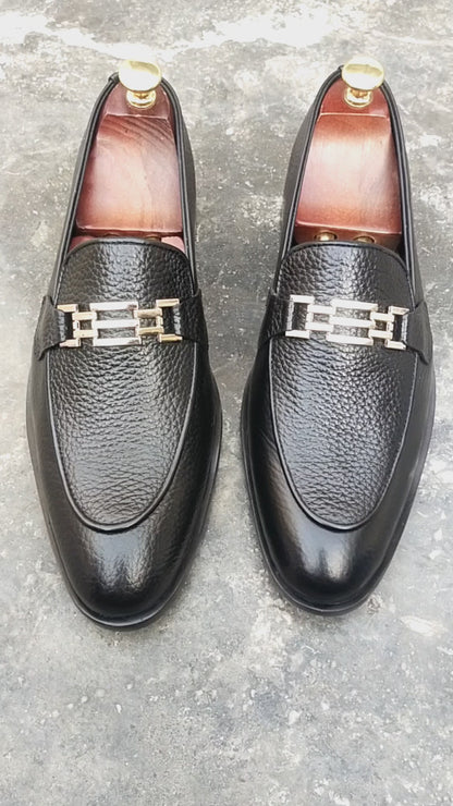 Black Cow Leather Shoes – Design 074